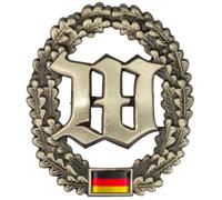 Insignia original del ejército alemán para boina de BW para boina de metal (batallón de guardia)