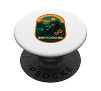 Insignia panorámica de los Osos de montaña de Carolina del Norte al Atardecer PopSockets PopGrip Adhesivo