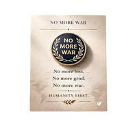 Insignia para defender la paz y oponerse a la guerra, Pin de solapa de metal Stand For Peace, Insignia de declaración contra la guerra con diseño de rama de olivo, para decoración (#C)