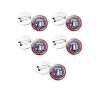 Insignia patriótica de aleación de zinc con cristal para chaquetas, mochilas, sombreros, decoración conmemorativa, accesorio de pin retro, C, como se describe