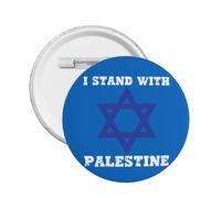 Insignia redonda con botón "I Stand With Israel" (Me gusta Israel) Medalla Broche Suministros para fiestas Decoración navideña