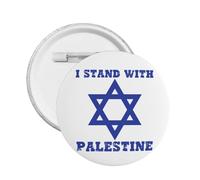 Insignia redonda con botón "I Stand With Israel" (Me gusta Israel) Medalla Broche Suministros para fiestas Decoración navideña
