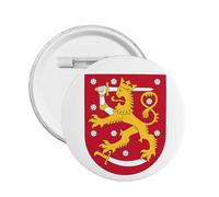 Insignia redonda con el escudo de armas de Finlandia, emblema de Finlandia, decoración de finlandeses, Large, Plástico