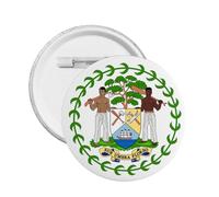 Insignia redonda con escudo de armas de Belice, emblema de Belice, decoraciones beliceñas, S, Plástico