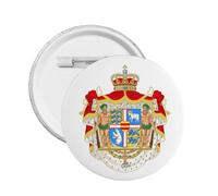 Insignia redonda con escudo de armas de Dinamarca, emblema de Dinamarca, decoración danesa, Medium, Plástico