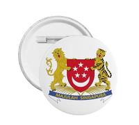 Insignia redonda con escudo de armas de Singapur, emblema de Singapur, decoración de Singapur, Medium, Plástico