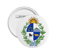 Insignia redonda con escudo de armas de Uruguay, emblema uruguayo, decoración uruguaya, Medium, Plástico