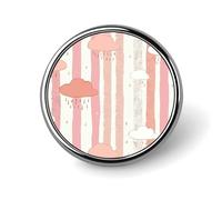 Insignia redonda de aleación de 2,5 cm (1 pulgada), broche ligero de moda para hombres y mujeres, diseño de cachorro cruzando el césped.