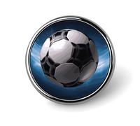 Insignia redonda de balón de fútbol, lindo esmalte de solapa, broches de botón, pin personalizado, decoración de ropa, unisex, soporte para insignias, sombreros, bolsas, decoración