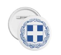 Insignia redonda de escudo de armas de Grecia, emblema de Grecia, decoración griega, Medium, Plástico