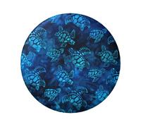 Insignia redonda de hojalata con estampado de tortuga marina de 6 cm, impresión de un solo lado, perfecta para decoración de estilo personal y regalo, talla única, Metal