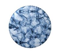 Insignia redonda de hojalata con impresión de mármol azul oscuro de 6 cm, impresión de un solo lado, perfecta para decoración de estilo personal y regalo, talla única, Metal