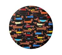 Insignia redonda de hojalata con texto en inglés "I Love My Dog Dachshunds" de 6 cm, impresa en un solo lado, perfecta para decoración de estilo personal y para regalar, One Size, Metal