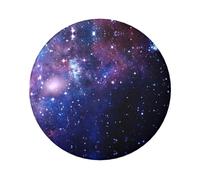 Insignia redonda de hojalata de 6 cm con estampado de galaxias azules y moradas de un solo lado, perfecta para decoración de estilo personal y para regalar, talla única, Metal