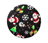 Insignia redonda de hojalata de 6 cm con impresión de Feliz Navidad 1 de un solo lado, perfecta para decoración de estilo personal y para regalar, talla única, Metal