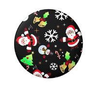 Insignia redonda de hojalata de 6 cm con impresión de Feliz Navidad 1 de un solo lado, perfecta para decoración de estilo personal y para regalar, talla única, Metal