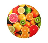 Insignia redonda de hojalata de 6 cm con impresión de fruta fresca, perfecta para decoración de estilo personal y regalo, talla única, Metal