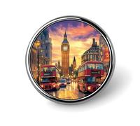 Insignia redonda de Londres Gran Bretaña e Inglaterra, broche con botones para mochila, chaquetas, sombreros, decoración