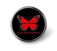 Insignia redonda de metal para concienciación sobre el cáncer de sangre, broche de solapa con elegante diseño patriótico, insignias decorativas para hombres y mujeres.