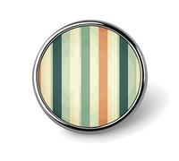 Insignia redonda retro a rayas con bonito esmalte para solapa, broche de botón, decoración personalizada de ropa, unisex, soporte para insignias, sombreros, bolsos, camisas, decoración