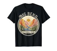 Insignia Retro de Canyon Sunset River del Parque Nacional Big Bend de Texas Camiseta