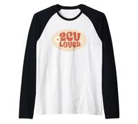 Insignia Retro de Citroën 2CV Lover Car de los 70 con Flores Hippie Camiseta Manga Raglan