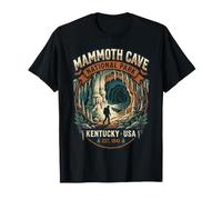 Insignia Retro de Explorador del Parque Nacional Mammoth Cave de Kentucky, EE. UU. Camiseta