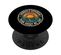 Insignia Retro I Wonder If Empanadas Think About Me Food PopSockets PopGrip Adhesivo