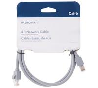 Insignia Serie de adaptadores de red y conectividad Ethernet: USB 3.0 a RJ45, USB-C a RJ45, Cat-6 y Cat-7 cables de alta velocidad para PC, laptop, router, juegos (cable Ethernet Cat-6 de 4 pies (gris