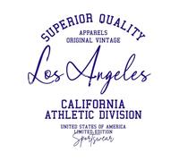 Insignia tipográfica de Los Ángeles Decoración de vinilo para pared 67.2x73.3cm Varios tamaños Azul oscuro