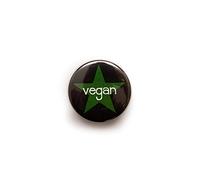 Insignia vegana de botón - Animal de signo de paz vegetariano - Pick and Mix o set de regalo, Estrella vegana, Talla única