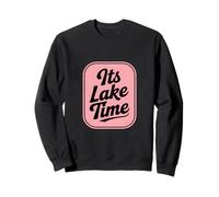 Insignia Vintage con Texto en inglés It's Lake Time Sudadera