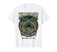 Insignia Vintage de Aventura del Parque Nacional Mammoth Cave de Kentucky Camiseta