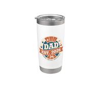 Insignia vintage de Dad Est 2026 para papá primerizo Vaso térmico de acero inoxidable de doble pared