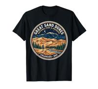 Insignia Vintage de Excursionista del Parque Nacional de Great Sand Dunes de Colorado Camiseta