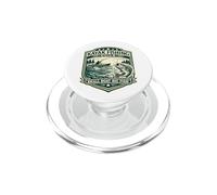 Insignia Vintage de Kayak Fishing Guild, Barco pequeño con Forma de pez Grande PopSockets PopGrip para MagSafe