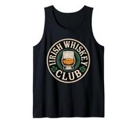 Insignia Vintage del Irish Whiskey Club, Amante del Whisky Camiseta sin Mangas