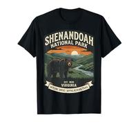 Insignia Vintage del Oso Negro del Parque Nacional Shenandoah Virginia Camiseta
