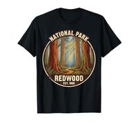 Insignia Vintage Sunbeam Forest del Parque Nacional Redwood EST 1968 Camiseta