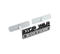 Insignia y Emblema de Metal 3D for Coche, edición Stop War, Rejilla, brújula, Patriota y Renegado.(Stop War Grille-01)