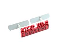 Insignia y Emblema de Metal 3D for Coche, edición Stop War, Rejilla, brújula, Patriota y Renegado.(Stop War Grille-02)