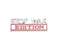 Insignia y Emblema de Metal 3D for Coche, edición Stop War, Rejilla, brújula, Patriota y Renegado.(Stop War Sticker-03)