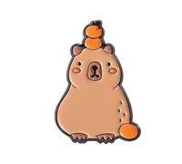 Insignias de Capibaras de dibujos animados, pin de solapa coleccionable único para bolsos, sombreros, alfileres coleccionables, regalos unisex, pines de aleación, talla única, como se describe