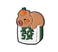 Insignias de Capibaras de dibujos animados, pin de solapa coleccionable único para bolsos, sombreros, alfileres coleccionables, regalos unisex, pines de aleación, talla única, como se describe