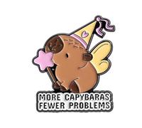 Insignias de Capibaras de dibujos animados único coleccionable para solapa, adorno para bolsos, sombreros, alfileres, regalos unisex, insignias únicas, talla única, como se describe