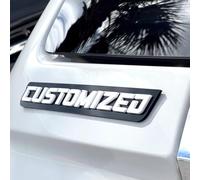 Insignias de emblema de coche personalizadas, letras 3D de acrílico con texto y número, insignia automotriz para capó delantero, regalo para amantes de los autos (6 pulgadas)