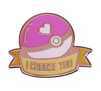 Insignias de metal con texto en inglés "I Choose You" para solapa, joyas, mascotas, bolas, broches duros para ropa, bolsos, sombreros, decoraciones de solapa para hombres y mujeres