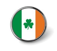 Insignias decorativas de Happy Irish Holidays, insignia redonda de aleación de aluminio duradera, broche de botón ligero para camisas, chaquetas, sombreros, uniformes, 1 pulgada