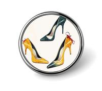 Insignias decorativas para zapatos de tacón alto, insignia redonda de aleación de aluminio duradera, broche de botón ligero para camisas, chaquetas, sombreros, uniformes de 1 pulgada