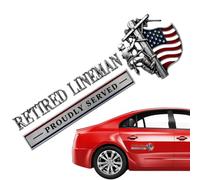 Insignias para coche, bandera jubilada, calcomanías de metal